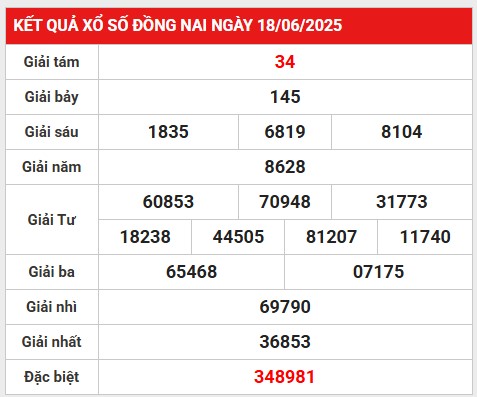 Phân tích giải đặc biệt XS Đồng Nai ngày 25/6/2025