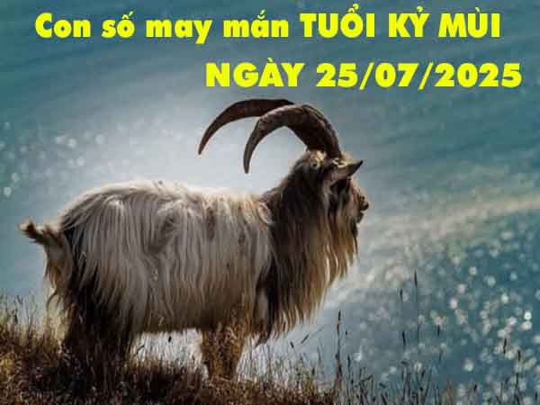 Con số tài lộc tuổi Kỷ Mùi ngày 25/7/2025 thứ 6 hôm nay
