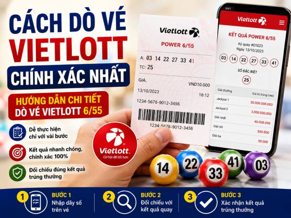 Cách dò vé Vietlott chính xác từ A đến Z